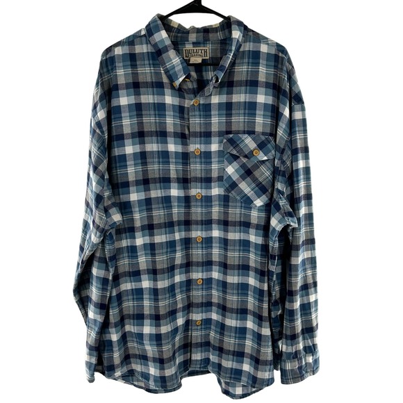 Duluth Trading Co. Other - Duluth Trading Co. Size 3XL Blue Plaid Flannel Button Down Long Sleeve Shirt